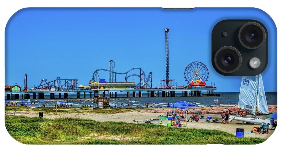 Sunny iPhone Case featuring the photograph Pleasure Pier Sunny Day by Diana Mary Sharpton