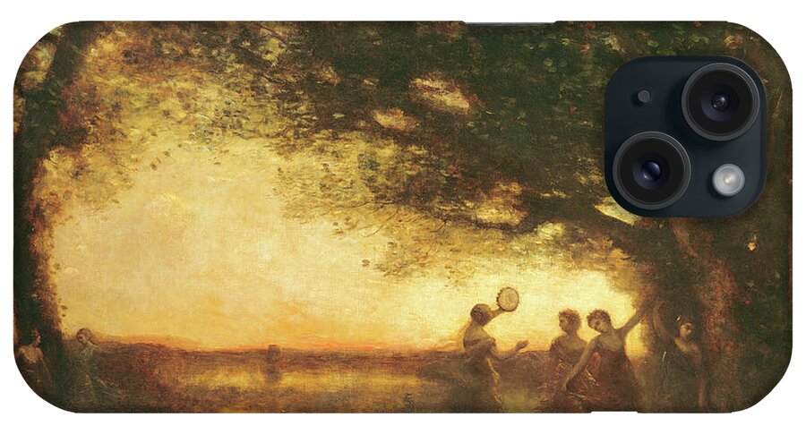 Pleasures iPhone Case featuring the painting Pleasures of the Evening by Jean Baptiste Camille Corot