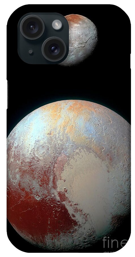 Nasa iPhone Case featuring the photograph Pluto and Charon by Nicholas Burningham