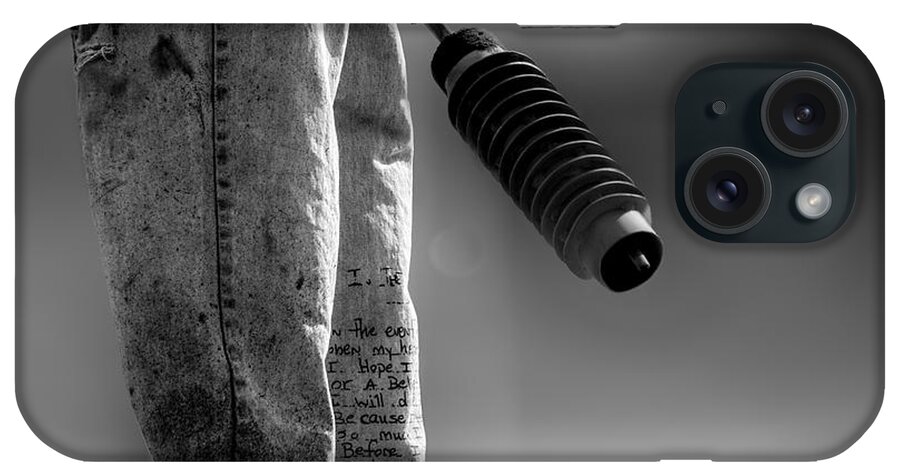 Street Photography iPhone Case featuring the photograph Poetry Pants and Flamethrower by Bob Orsillo