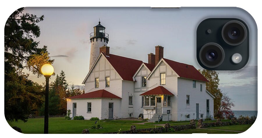 Pure Michigan iPhone Case featuring the photograph Point Iroquois Lighthouse by Steve L'Italien