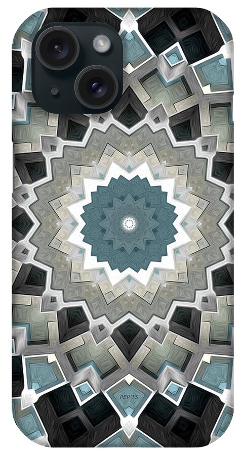 Mandala iPhone Case featuring the digital art Pointed Geometric Mandala by Phil Perkins