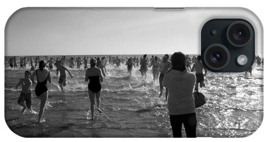 polar Plunge iPhone Case featuring the photograph Polar Plunge 2011 by Steven Natanson