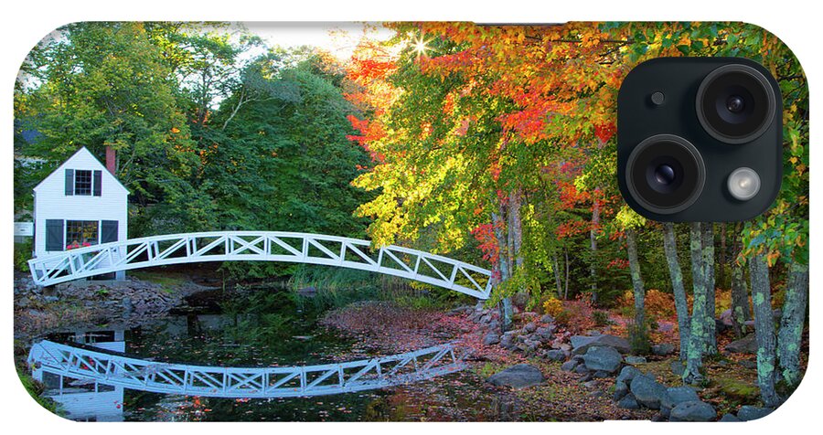 Reflection iPhone Case featuring the photograph Pond Bridge Reflection by Nancy Dunivin