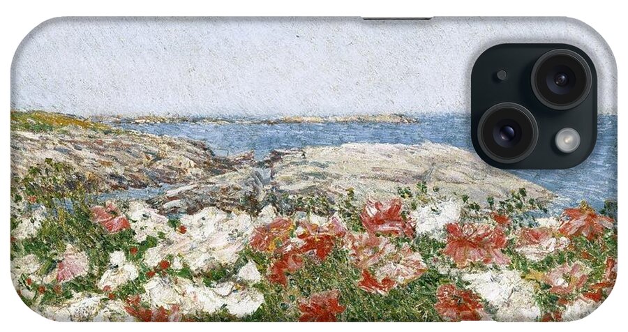 Frederick Childe Hassam (american iPhone Case featuring the painting Poppies on the Isles of Shoals by MotionAge Designs