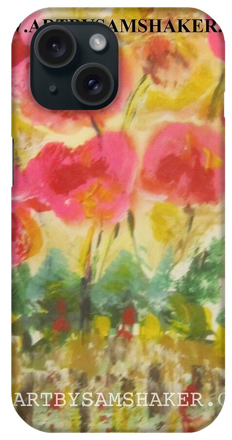 Poppies. Field iPhone Case featuring the painting Poppies by Sam Shaker