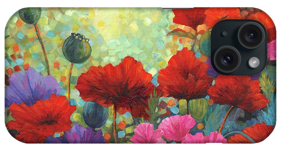 Poppies iPhone Case featuring the painting Poppy Garden by Peggy Wilson