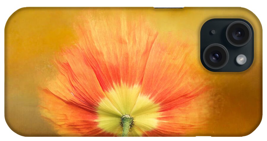 Poppy iPhone Case featuring the digital art Poppy on Fire by Terry Davis