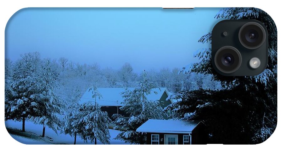 Winter iPhone Case featuring the photograph Porch Setting, Not Today by Merle Grenz