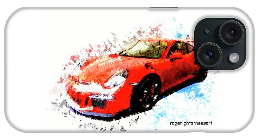 Porsche iPhone Case featuring the digital art Porsche 911 GTS by Roger Lighterness