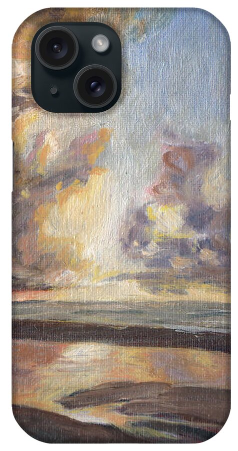 Surf iPhone Case featuring the painting Port Aransas Sunrise by Adam Johnson