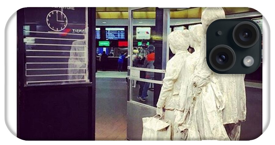 Statues iPhone Case featuring the photograph Port Authority #busstation #newyorkcity by Joan McCool