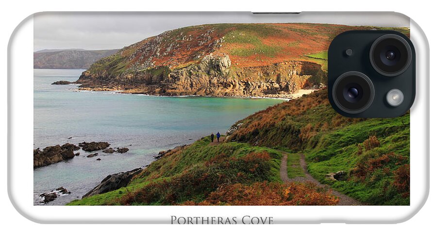 Cornwall iPhone Case featuring the digital art Portheras Cove by Julian Perry