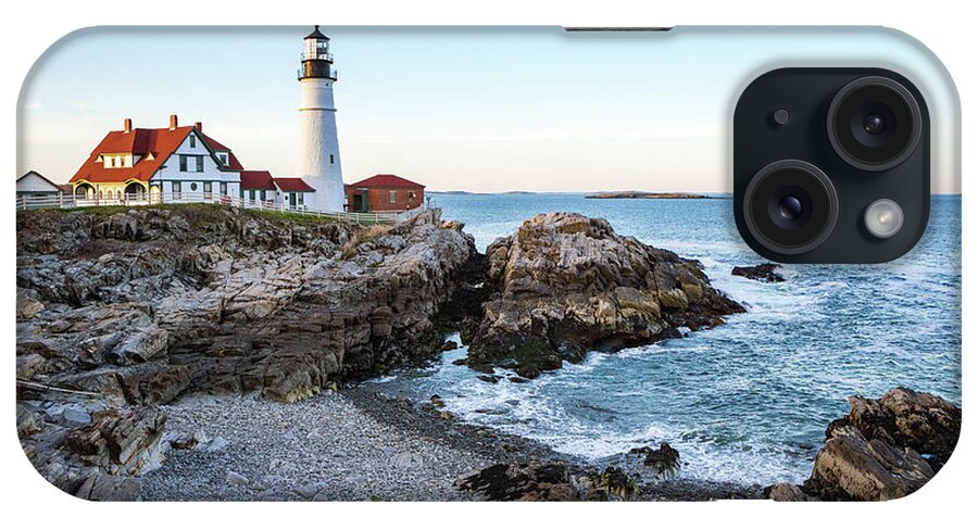 Cape Elizabeth iPhone Case featuring the photograph Portland Headlight and Ram Island Light by Robert Clifford