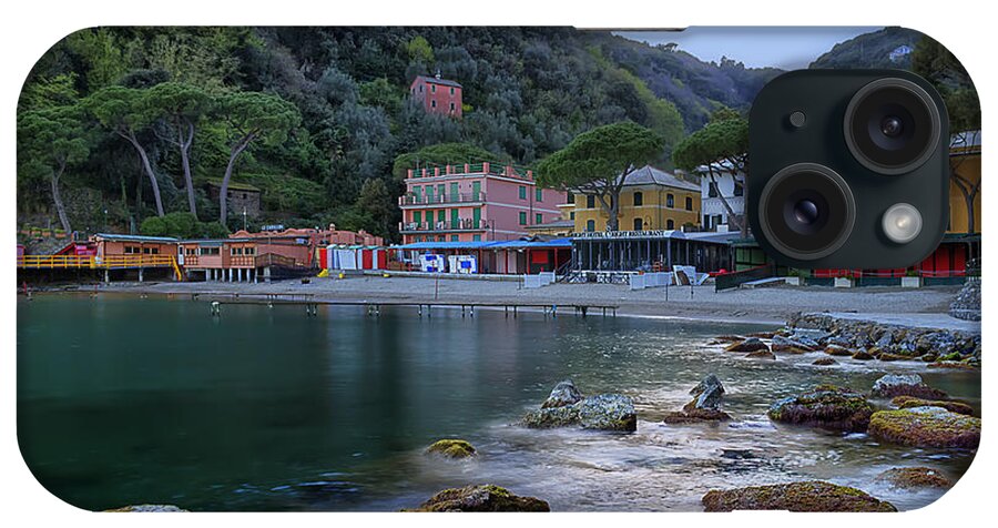 Portofino iPhone Case featuring the photograph Portofino Mills Valley With Paraggi Bay And Beach by Enrico Pelos