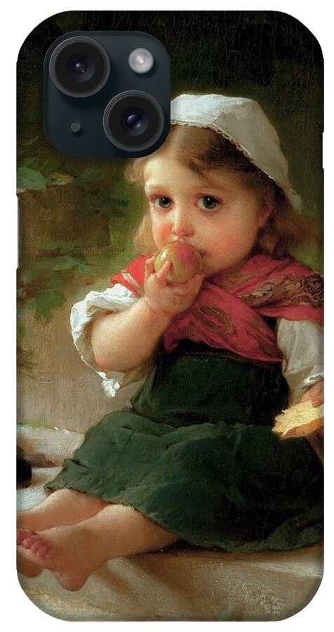 Emile Munier (1840  1895 iPhone Case featuring the painting Portrait of a child by MotionAge Designs