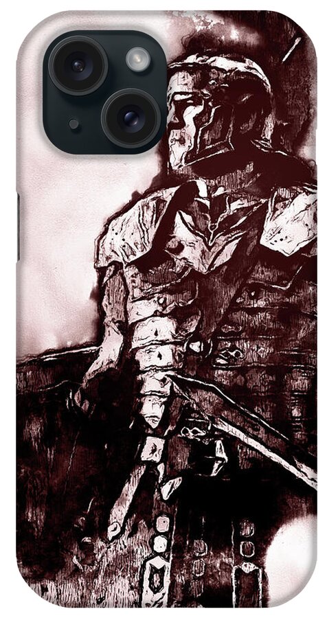 Roman Legion iPhone Case featuring the digital art Portrait of a Roman Legionary - 16 by AM FineArtPrints