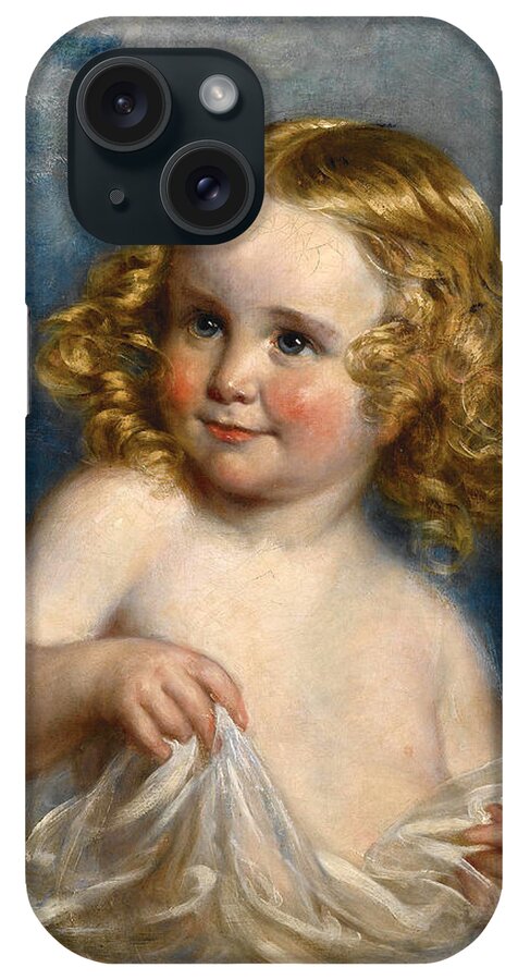 Attributed To Margaret Sarah Carpenter iPhone Case featuring the painting Portrait of a Young Girl by Attributed to Margaret Sarah Carpenter