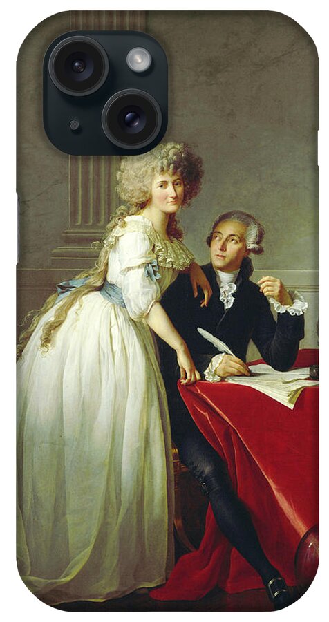 19th Century Art iPhone Case featuring the painting Portrait of Antoine-Laurent Lavoisier and His Wife by Jacques-Louis David