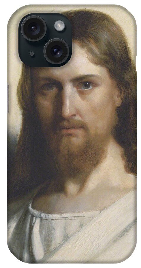 Carl Heinrich Bloch iPhone Case featuring the painting Portrait of Christ by Carl Heinrich Bloch
