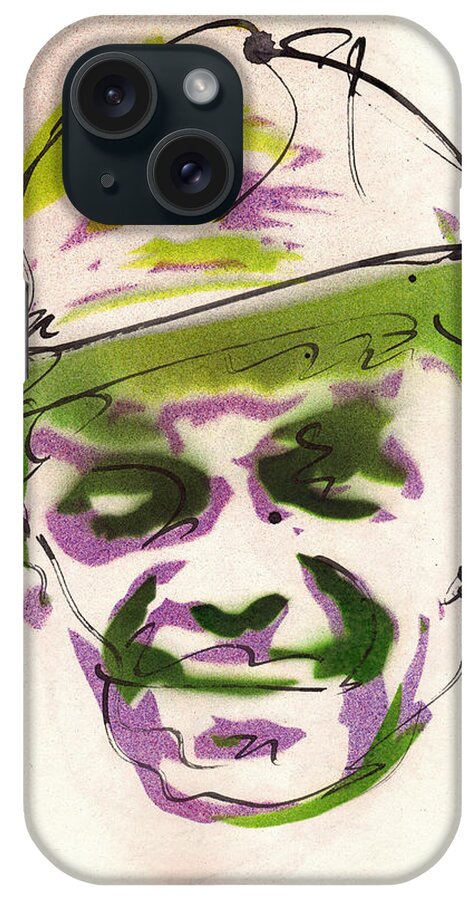 Frank Sinatra iPhone Case featuring the painting Portrait of Frank Sinatra by Ryan Hopkins