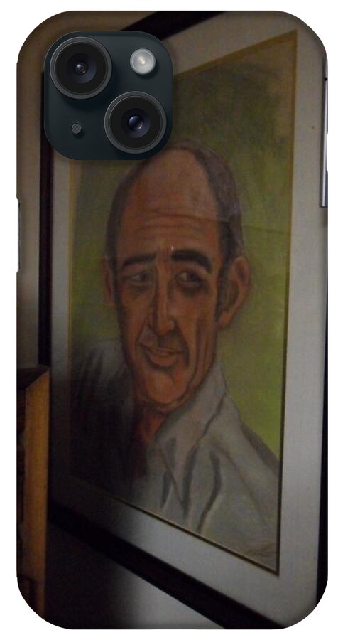 Portrait iPhone Case featuring the pastel Portrait of my Dad by Val Oconnor