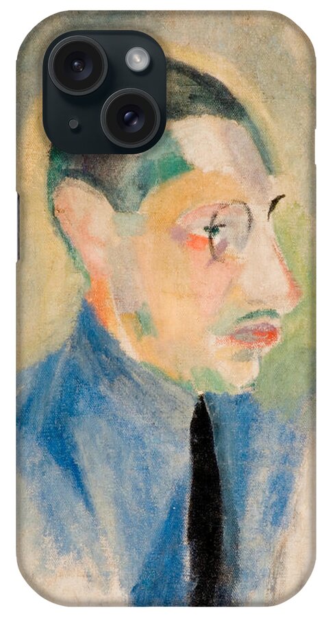 French Artist iPhone Case featuring the painting Portrait of Stravinsky by Robert Delaunay