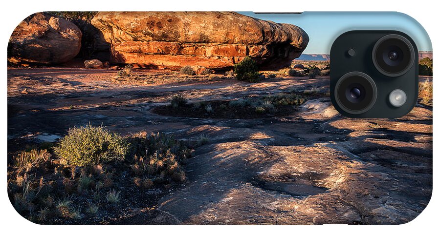 Canyonlands Landscape iPhone 15 Case featuring the photograph Pot Hole Trail by Jim Garrison