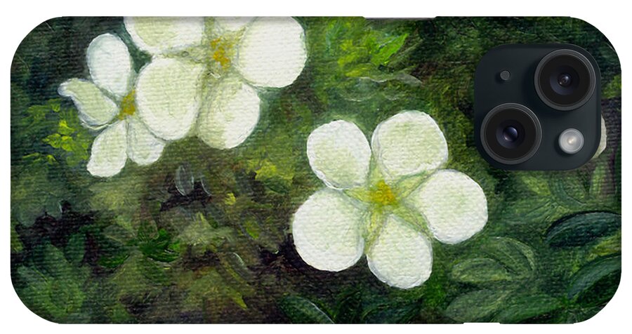 Flowers iPhone Case featuring the painting Potentilla by FT McKinstry