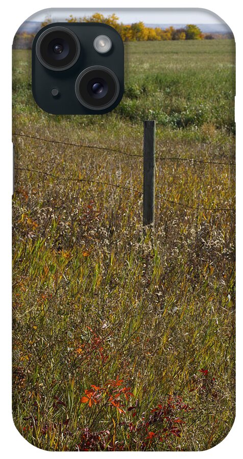 Lanscape iPhone Case featuring the photograph Prairie Autumn by Ellery Russell