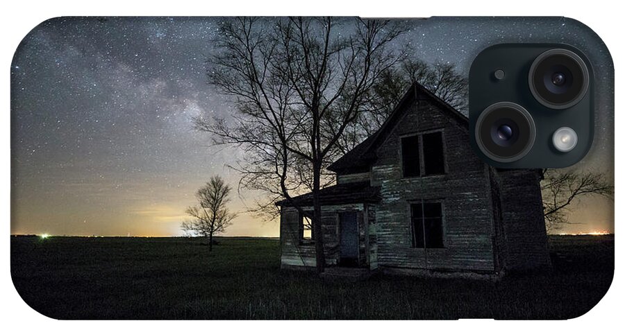 Sky iPhone Case featuring the photograph Prairie Gold and Milky Way by Aaron J Groen