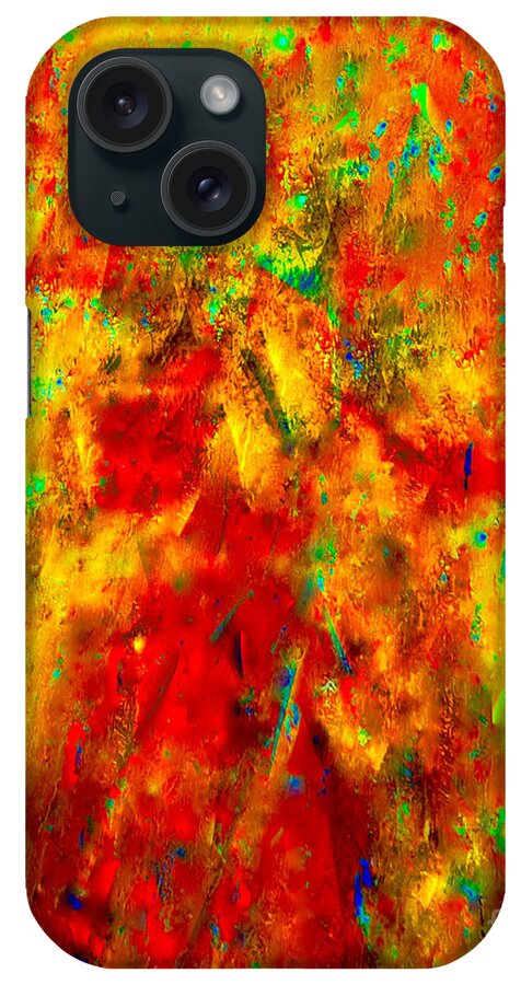 Painting-abstract iPhone Case featuring the mixed media Precious Jewels Of The Nile River by Catalina Walker