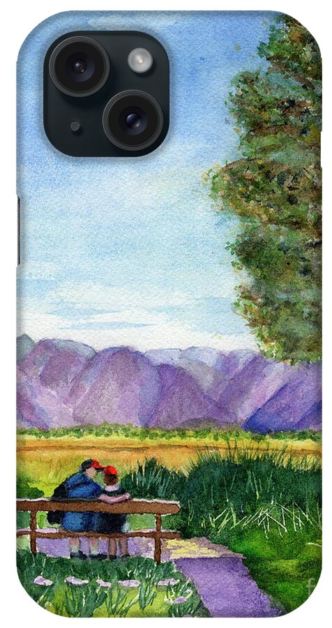 Mountains iPhone Case featuring the painting Precious Moment in Time by Sue Carmony