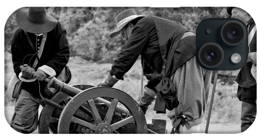 Cannon iPhone Case featuring the photograph Preparing The Cannon by Linsey Williams