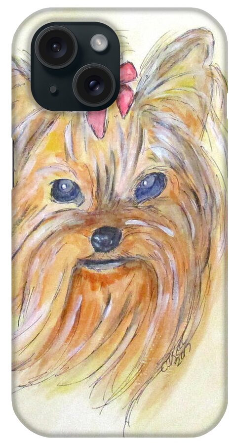 Dogs iPhone Case featuring the painting Pretty Girl by Clyde J Kell