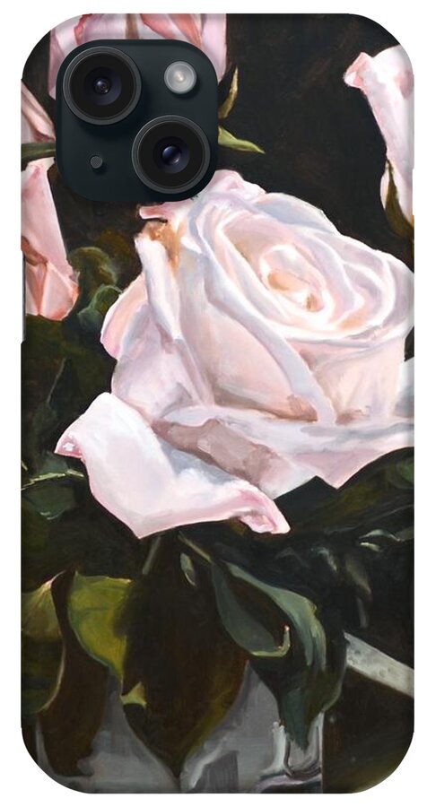 Rose iPhone Case featuring the painting Pretty in Pink by Donna Tuten