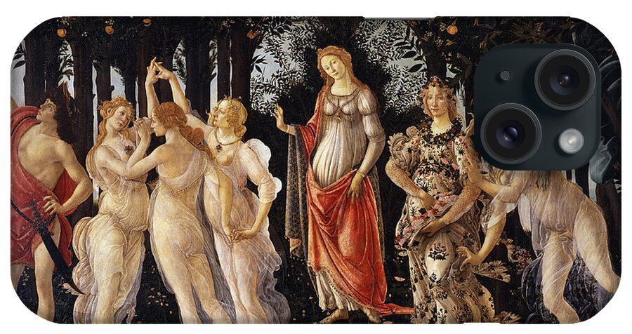 Sandro Botticelli iPhone Case featuring the painting Primavera by Sandro Botticelli