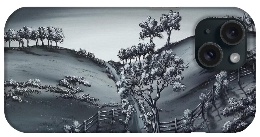 Trees iPhone Case featuring the painting Private Road by Kenneth Clarke
