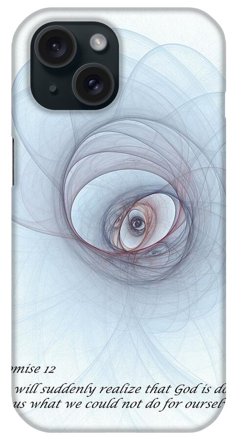 Fractal Art iPhone Case featuring the digital art Promise 12 Footprints in the Sand by Doug Morgan