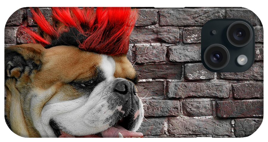 Bulldog iPhone Case featuring the photograph Punk Bully by Alexandra Till
