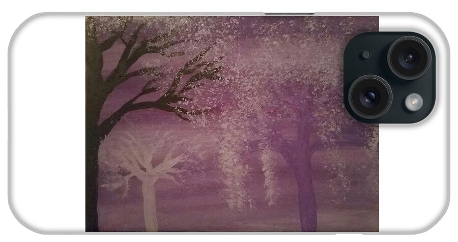 Purple iPhone Case featuring the painting Purple Dream by Vale Anoa'i
