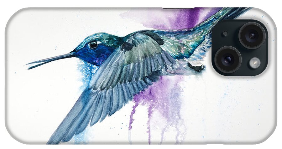 Hummingbird iPhone Case featuring the painting Purple Haze Daniel Adams by Daniel Adams