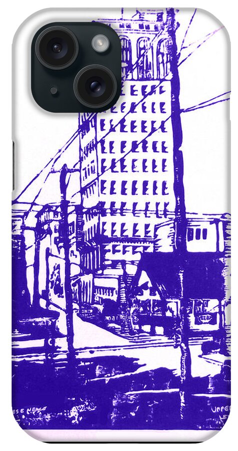 21c Lexington Ky iPhone Case featuring the drawing Purple Haze by David Neace CPX