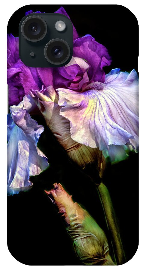 Iris iPhone Case featuring the photograph Purple Iris by Dave Mills