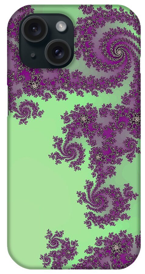 Purple Lace iPhone Case featuring the digital art Purple Lace by Becky Herrera
