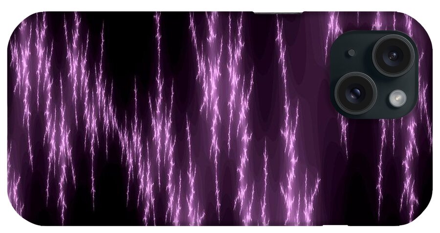 Purple Lightening iPhone Case featuring the digital art Purple Lightening by Becky Herrera