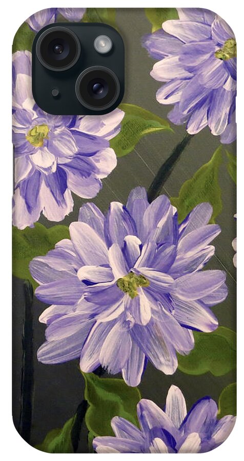 Flowers iPhone Case featuring the painting Purple Passion by Teresa Wing