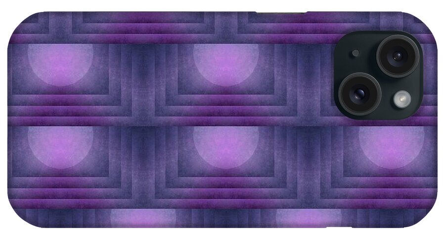 Purple iPhone Case featuring the digital art Purple Sun Deco by Patricia Strand
