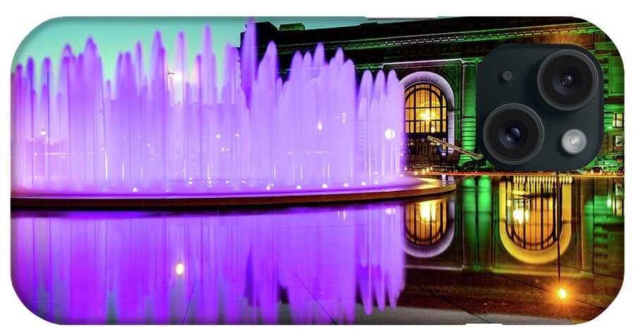 America iPhone Case featuring the photograph Purple Waters and Union Station - Kansas City by Gregory Ballos