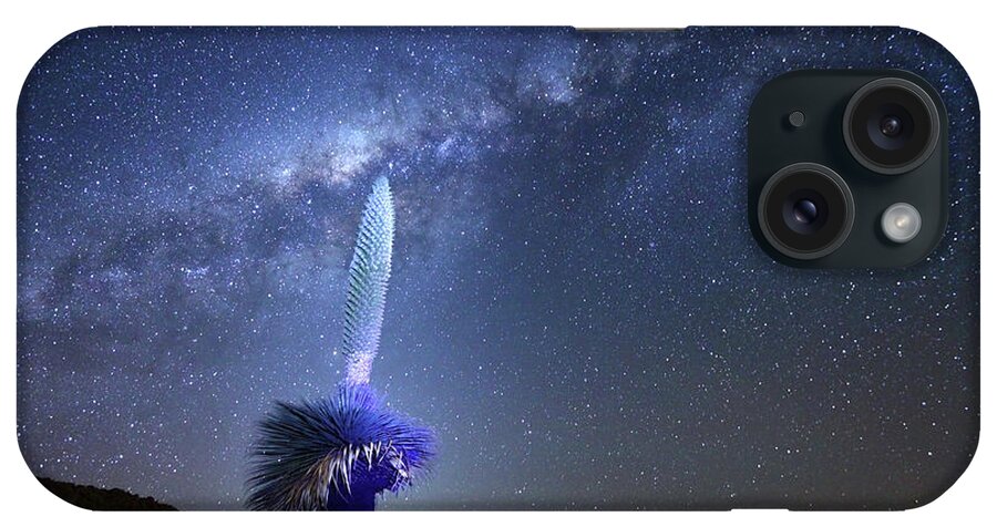Milky Way iPhone Case featuring the photograph Puya Raimondii Plant Under the Stars by James Brunker